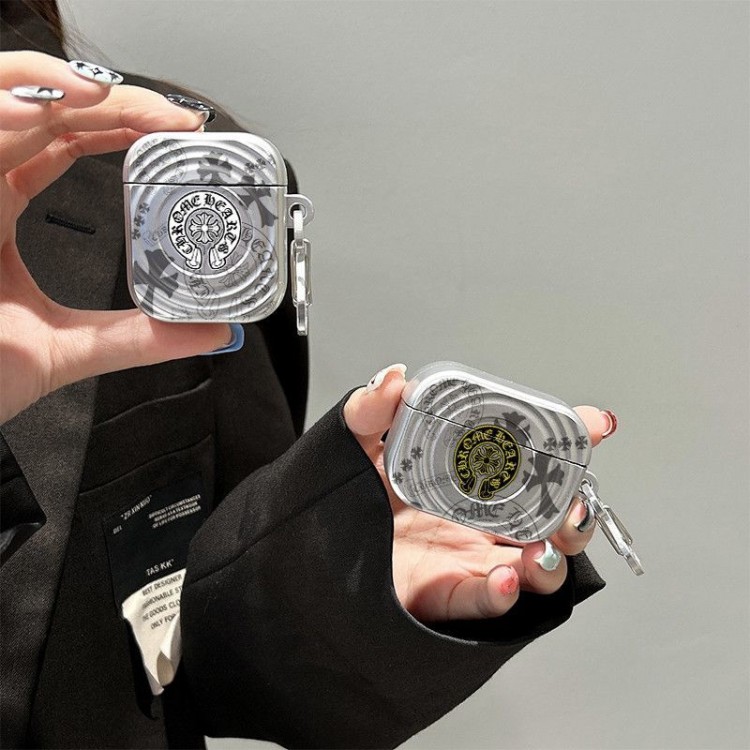 クロムハーツ Chrome Hearts airpods 4 pro3 pro2 3カバー 軽量 紛失防止AirPods 3 4ブランドケース 携帯便利 ファッションブランドairpods 4 3/プロ2/ プロ3カバーパロディブランド若者オシャレエアーポッズ4 3 pro2/proケース耐衝撃