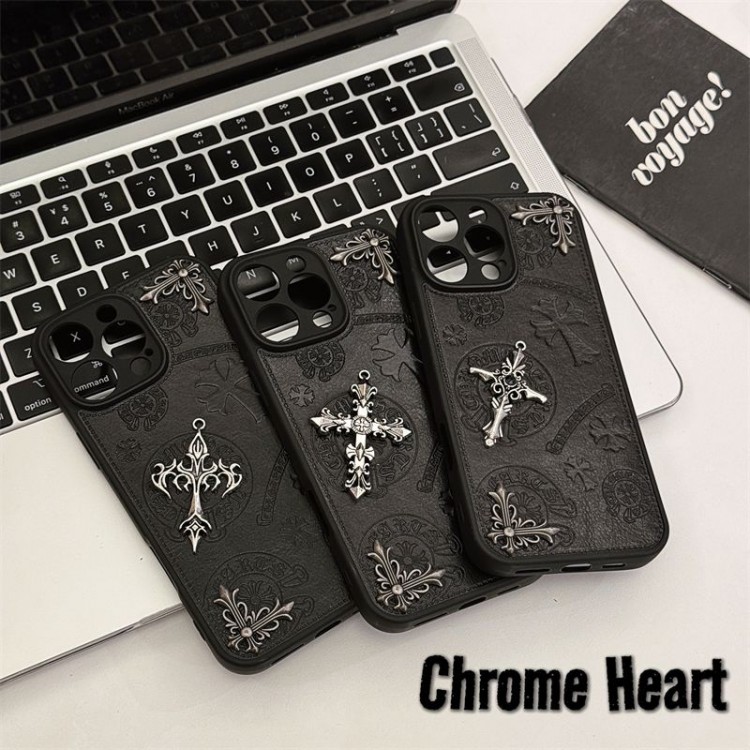 クロムハーツ Chrome HeartsブランドiPhone air 16 17 pro 15 16pro max ケースメンズブランドアイフォン16 pro max Air 17 15plus 16プロマックスマホカバー男女兼用iPhone16 17 air 15pro max 16pro 13 12スマホカバー耐衝撃オシャレ