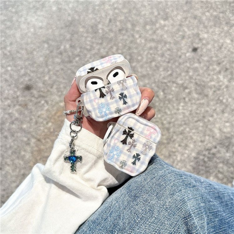 クロムハーツ Chrome Hearts AirPods 3 4ブランドケース 携帯便利 ファッションかわいいエアーポッズプロ3/4/3/2/1カバー個性ブランドairpods 4 3/プロ2/ プロ3カバーパロディメンズ向けAirPods  Pro3/4/3/2/1ケースブランドかっこいい