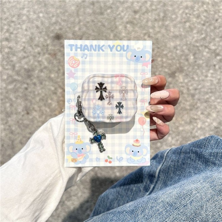 クロムハーツ Chrome Hearts AirPods 3 4ブランドケース 携帯便利 ファッションかわいいエアーポッズプロ3/4/3/2/1カバー個性ブランドairpods 4 3/プロ2/ プロ3カバーパロディメンズ向けAirPods  Pro3/4/3/2/1ケースブランドかっこいい