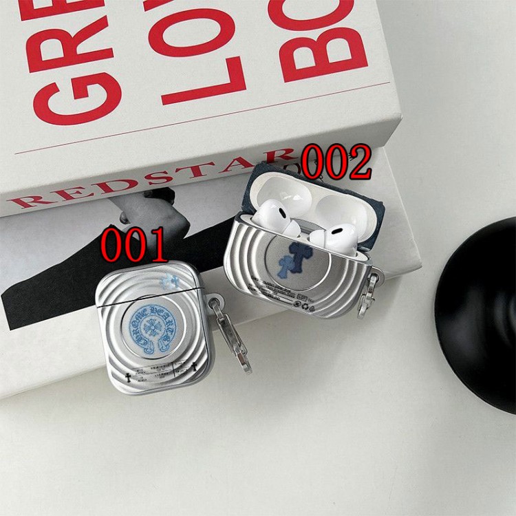 クロムハーツ Chrome Heartsかわいいエアーポッズプロ3/4/3/2/1カバー個性ブランドairpods 4 3/プロ2/ プロ3カバーパロディメンズ向けAirPods  Pro3/4/3/2/1ケースブランドかっこいいブランド若者オシャレエアーポッズ4 3 pro2/proケース耐衝撃