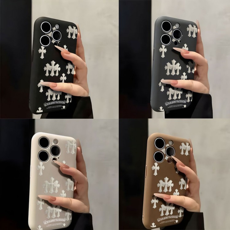 クロムハーツ Chrome HeartsブランドiPhone air 16 17 pro 15 16pro max ケースメンズブランドアイフォン16 pro max Air 17 15plus 16プロマックスマホカバー男女兼用iPhone16 17 17e 15pro max 16pro 13 12スマホカバー耐衝撃オシャレ