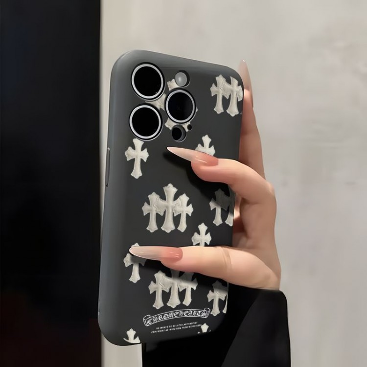 クロムハーツ Chrome HeartsブランドiPhone air 16 17 pro 15 16pro max ケースメンズブランドアイフォン16 pro max Air 17 15plus 16プロマックスマホカバー男女兼用iPhone16 17 17e 15pro max 16pro 13 12スマホカバー耐衝撃オシャレ
