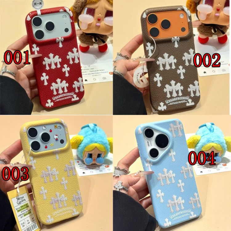 クロムハーツ Chrome HeartsブランドiPhone 17 pro 15 16pro max ケースメンズiPhone 16 15 plus 17pro maxケースアイフォン16 pro max Air 17 15plus 16プロマックスマホカバー男女兼用