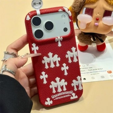 クロムハーツ Chrome HeartsブランドiPhone 17 pro 15 16pro max ケースメンズiPhone 16 15 plus 17pro maxケースアイフォン16 pro max Air 17 15plus 16プロマックスマホカバー男女兼用