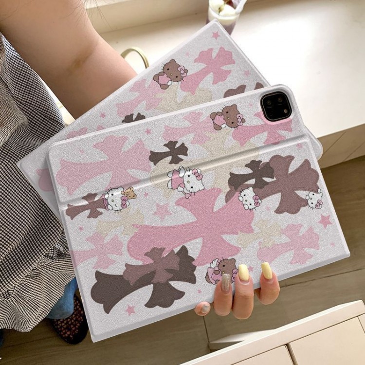 クロムハーツ Chrome Heartsブランド アイパッド11/10/9/8カバー 耐衝撃ipad pro12.9インチカバーブランド男女愛用ハイブランド アイパッド11 10th 2025ケース激安アイパッド ポロ12.9/11インチケースカバー多機能性