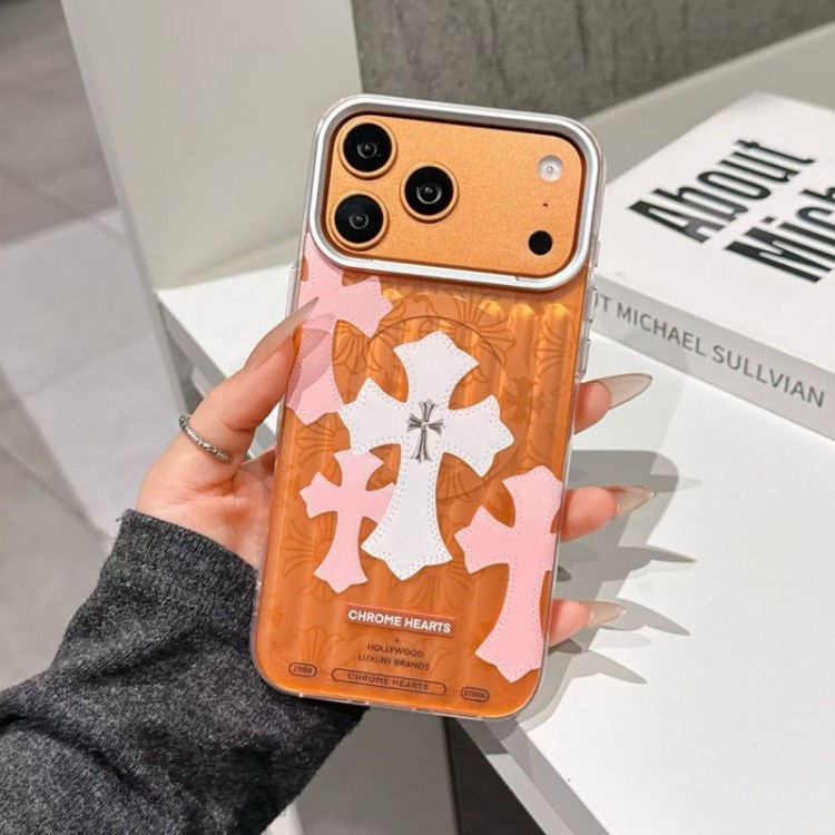 クロムハーツ Chrome Hearts iPhone 16 15 plus 18 17pro max Airブランドスマホケース芸能人愛用するブランドアイフォン18pro max 17 16 pro15 16 pro maxケースカバーアップル 18 AIR 17 16e 15 pro max 16 plusケース全機種対応パロディ