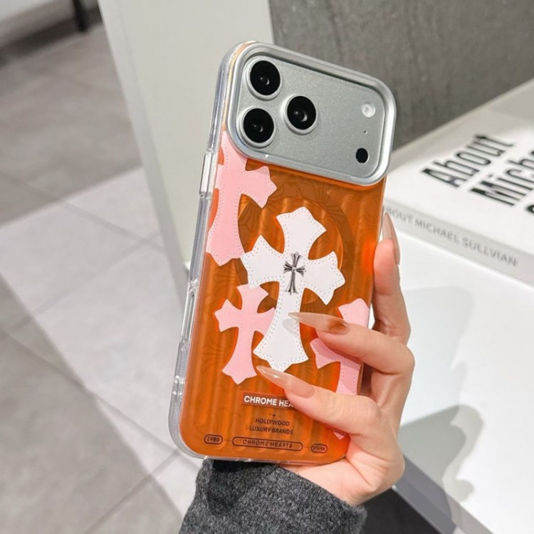 クロムハーツ Chrome Hearts iPhone 16 15 plus 18 17pro max Airブランドスマホケース芸能人愛用するブランドアイフォン18pro max 17 16 pro15 16 pro maxケースカバーアップル 18 AIR 17 16e 15 pro max 16 plusケース全機種対応パロディ