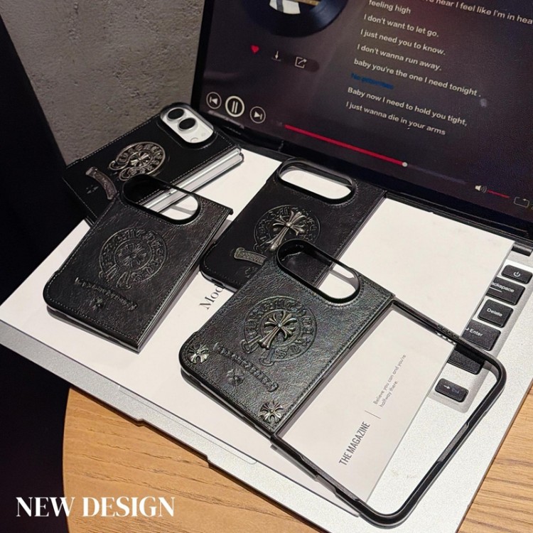 クロムハーツiPhone Duo 折りたたみケース Chrome Heartsブランドギャラクシーz flip 8 7 6 4 5 fold6 5 4 3 7 8 ultraスマホカバースムーズ高級感galaxy z fold 8 ultra 7 6 5 4 3ケース ハイブランドアイフォン Duo スマホケース 男女兼用 かわいいsamsung z fold 8 ultra 7 6 5 4 flip8 7 6 5 4ケースカバー激安