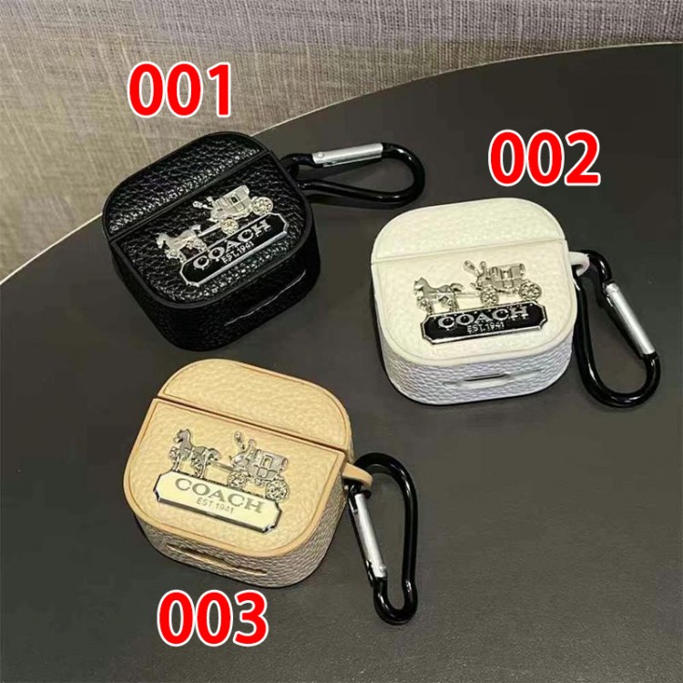 Coach コーチairpods 4 pro2 3カバー 軽量 紛失防止AirPods 3 4ブランドケース 携帯便利 ファッション Coachブランド airpods 4 3/プロ2カバー パロディ メンズ向け コーチAirPods 4/3/2/1ケースブランドかっこいい