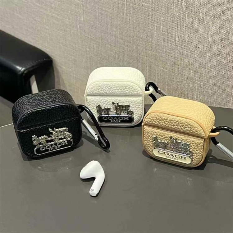 Coach コーチairpods 4 pro2 3カバー 軽量 紛失防止AirPods 3 4ブランドケース 携帯便利 ファッション Coachブランド airpods 4 3/プロ2カバー パロディ メンズ向け コーチAirPods 4/3/2/1ケースブランドかっこいい