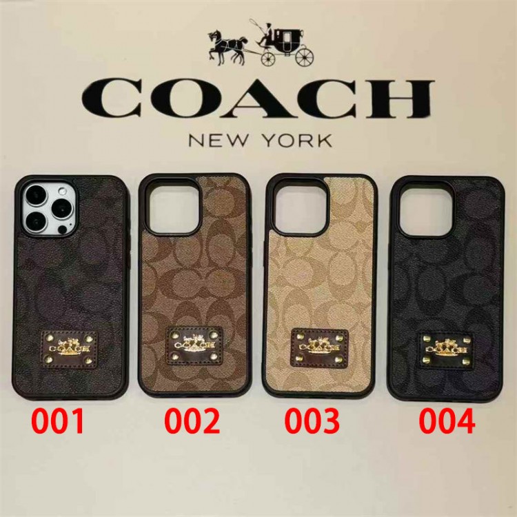 Coach コーチブランドiPhone16  17 pro 15 16pro max 16eケースメンズブランドアップル16+ 16 pro max 16e 14 15 17 pro airケース激安パロディiPhone16 17 air 15pro max 16pro 13 12スマホカバー耐衝撃オシャレ