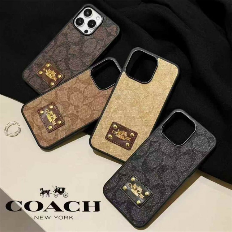 Coach コーチブランドiPhone16  17 pro 15 16pro max 16eケースメンズブランドアップル16+ 16 pro max 16e 14 15 17 pro airケース激安パロディiPhone16 17 air 15pro max 16pro 13 12スマホカバー耐衝撃オシャレ