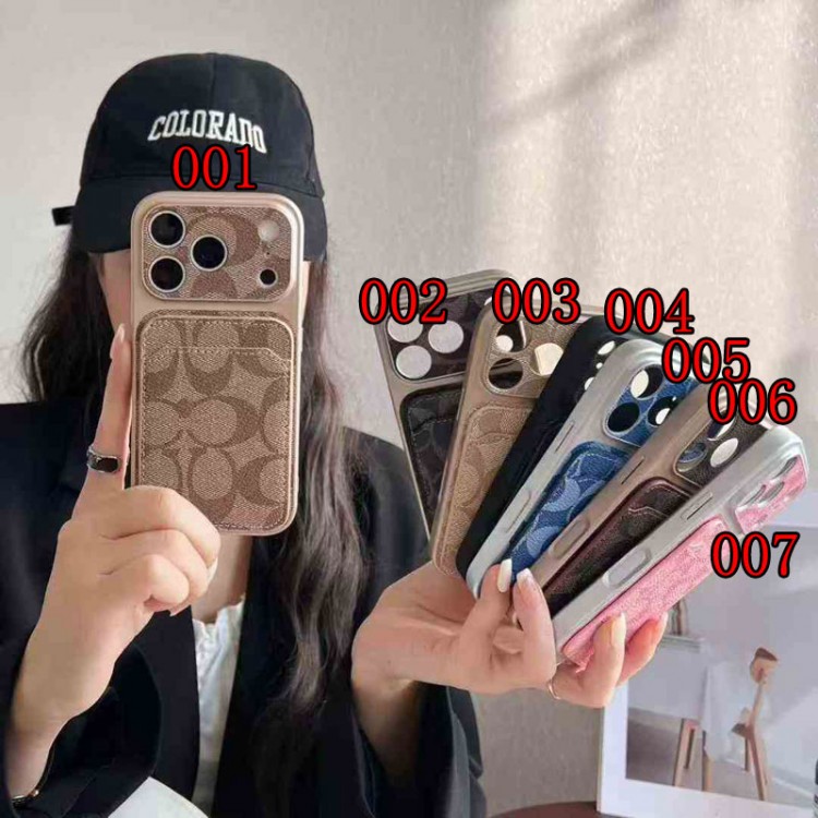 Coach コーチアイフォン16 pro max 17 AIR 15 14 16 plusハイブランドケースiPhone 16 15 plus 16 17pro max Airブランドスマホケース芸能人愛用するブランドアイフォン17 16 pro15 16 pro maxケースカバー