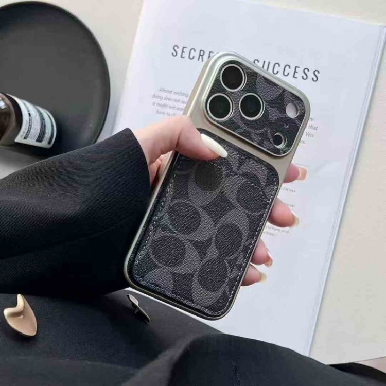 Coach コーチアイフォン16 pro max 17 AIR 15 14 16 plusハイブランドケースiPhone 16 15 plus 16 17pro max Airブランドスマホケース芸能人愛用するブランドアイフォン17 16 pro15 16 pro maxケースカバー