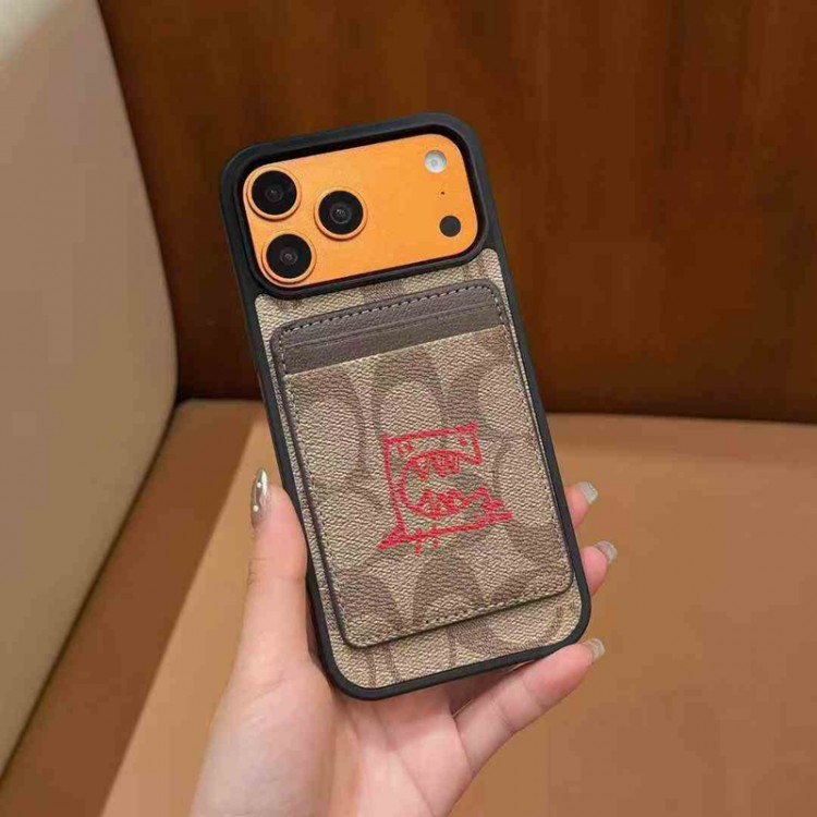 Coach コーチアイフォン16 pro max 17 AIR 15 14 16 plusハイブランドケース芸能人愛用するブランドアイフォン17 16 pro15 16 pro maxケースカバーアップル AIR 17 16e 15 pro max 16 plusケース全機種対応パロディ