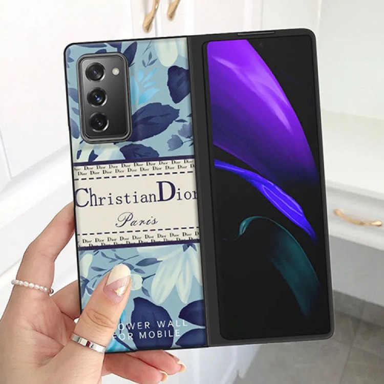 ハイブランド Dior サムスン Galaxy Z Fold2/Fold保護カバー 折り畳み式 スムーズ ディオール ギャラクシーw21/w20スマホケース 復古花柄 可愛い galaxy zfold2/f9000対応カバー 耐衝撃 豪華デザイン