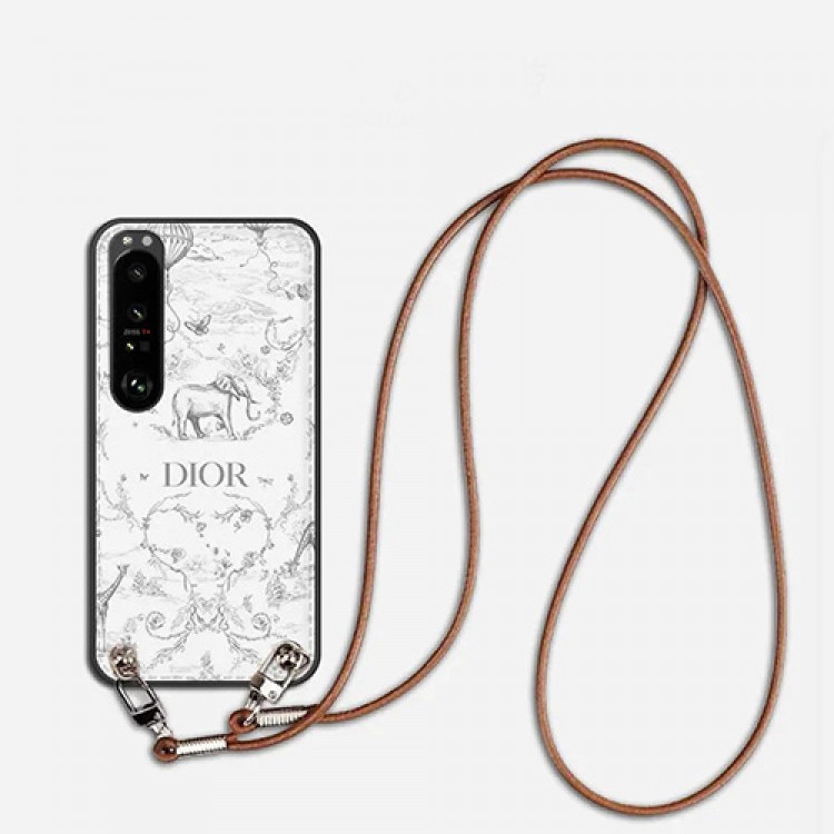 ブランド Dior iphone 14/14+/14pro/14pro maxフルカバー ショルダーストラップ付き ディオール エクスペリア5 iv/5iii/10iv/1iv携帯カバー 斜め掛け 取り外し可  Xperia 1iii/10iii/5iiiソフトケース 耐衝撃 カワイイ レンズ保護 清新柄 高品質