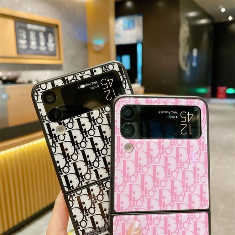 ディオール Galaxy Z FLIP3 携帯カバー 玻璃製 シンプル dior サムスンzflip3ケース 滑り止め ブランド galaxy z flip3カバー 軽量 放熱性よい 男女兼用