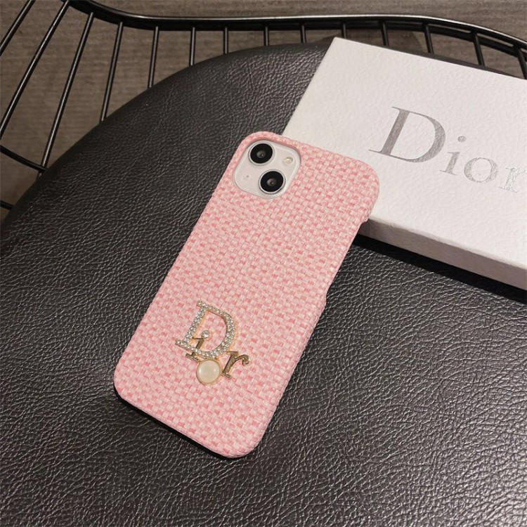 ディオール iPhone14promaxケースハイブランド オシャレ 編み模様 Dior アイフォン14pro/14+保護カバー 衝撃吸収 iphone14/13Pro maxケース キラキラロゴ付き IPHONE13pro/12proスマホケース キズや指紋防止 アップル12pro max/11proケース かわいい 女子愛用