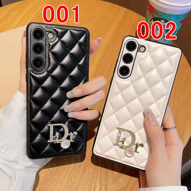 ディオール Galaxy s23 ultra plusスマホケース かわいい 菱格 ブランド Dior ギャラクシー s22+/s22/s22ultraカバー 滑り止め 衝撃吸収レザー Galaxy s21plus/s20ultra/s10ケース 輝きロゴ ファッション 男女兼用