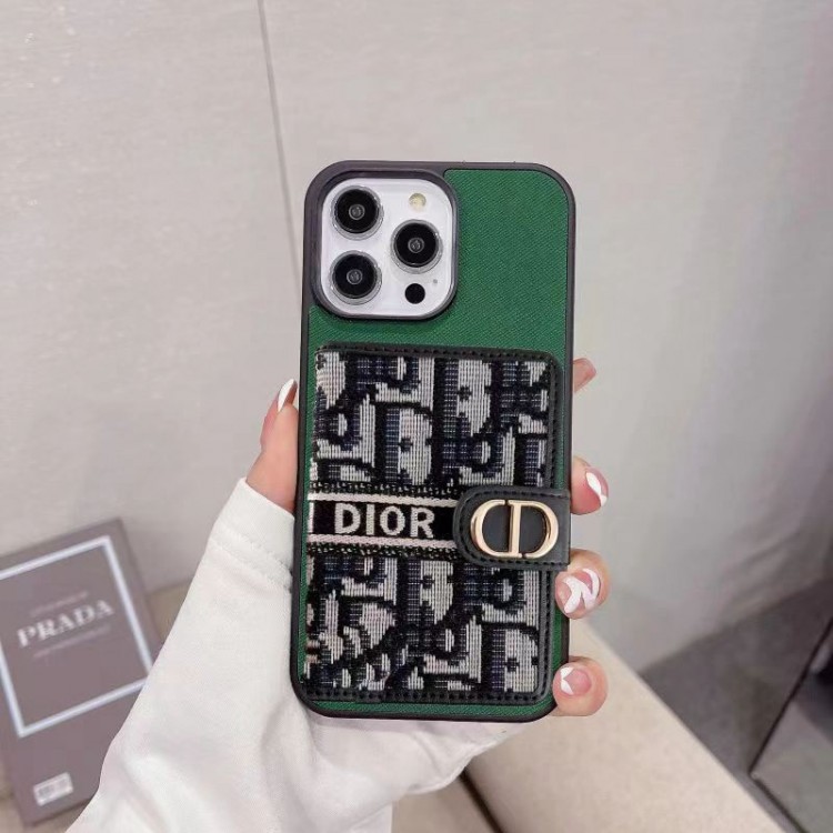 ディオール iPhone 15+/14Proカバー 刺繍 Dior アイファン14pro maxケース ブランド 落下防止 iphone14plus/13proスマホカバー カード入り iphone13Promaxケース 耐用性 iPhone12pro max/12カバー キズ防止 IPHONE11proケース フィット 女子