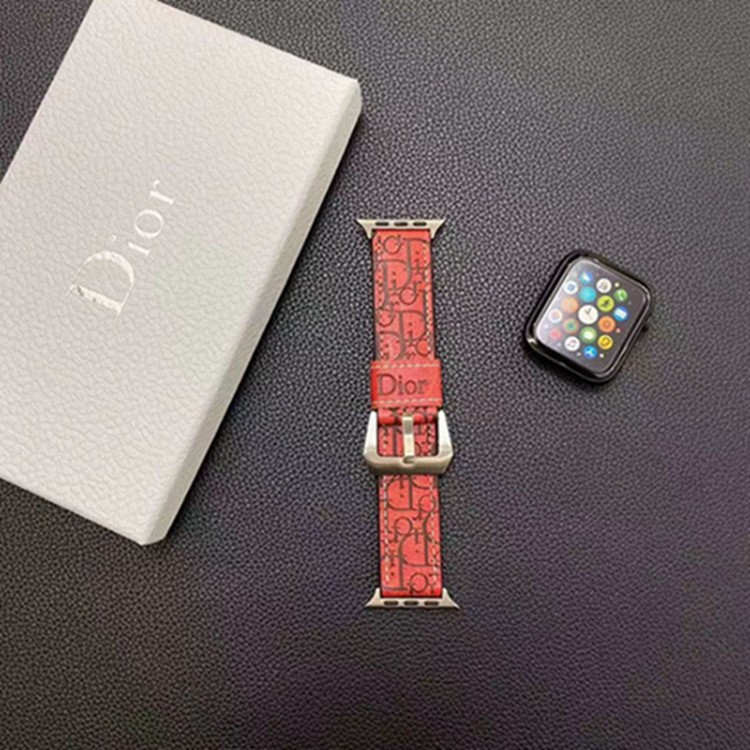 Dior ディオールブランド Apple Watch 9 ultra バンド 華奢革 交換バンド アップルウォッチ ultra 49mmブランドベスト高級感 Apple Watch9 8 7  se2/6/5/4/3/2/1ベルト 軽量 フィット 通気性ブランドiwatch 7 8 9 バンド 丈夫