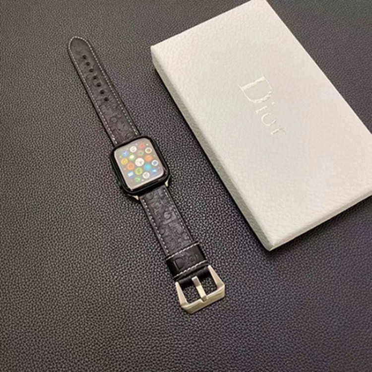 Dior ディオールブランド Apple Watch 9 ultra バンド 華奢革 交換バンド アップルウォッチ ultra 49mmブランドベスト高級感 Apple Watch9 8 7  se2/6/5/4/3/2/1ベルト 軽量 フィット 通気性ブランドiwatch 7 8 9 バンド 丈夫