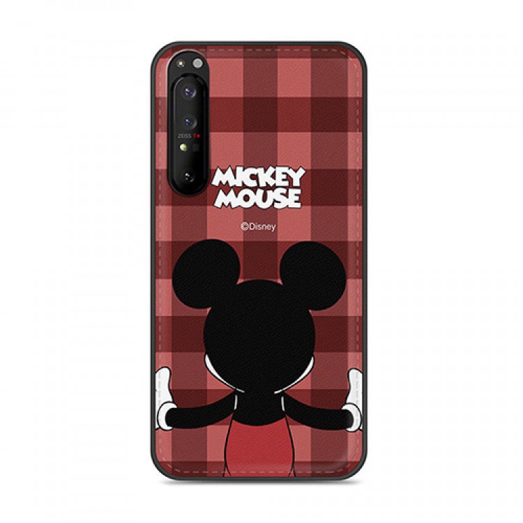 かわいい ディズニー XPERIA 5III/5IIスマホケース 上質レザー おしゃれ 碁盤格柄 Disney＆ソニー1ii/1カバー 耐衝撃 レンズ保護 可愛い ミッキマウス ミニマウス 大人気 漫画柄 メンズ 女の子 激安