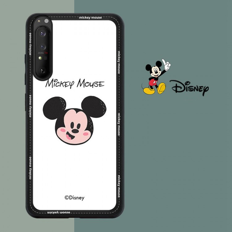 ペア揃い DISNEY エクスペリア 5II/1IIケースブランド 高品質 ファッション ディズニー Xperia XZP/XZ1カバー 上質素材 耐久性 ソニー1/5革ケース 耐衝撃 おしゃれ 可愛い ミッキマウス柄 メンズ レディース