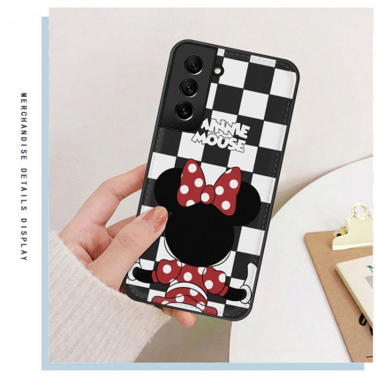 かわいい ディズニー iPhone13pro/12pro max/11pro/se3スマホケース 上質レザー 碁盤格柄 Disney ギャラクシーs22/s22ultra/s22+/A53カバー 耐衝撃 レンズ保護 可愛い アイフォン13promax/12pro/11/XRケースミッキマウス ミニマウス 大人気 漫画柄 メンズ レディース