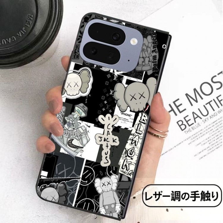 Kaws カウズiPhone ultra fold 折り畳みブランドケースメンズブランドスマホケース男女兼用かわいいsamsung z fold 8 7 6 5 4 flip8 7 6 5 4ケースカバー激安ブランド落下保護galaxy z flip3 4 5 6 7 8携帯カバーレディース
