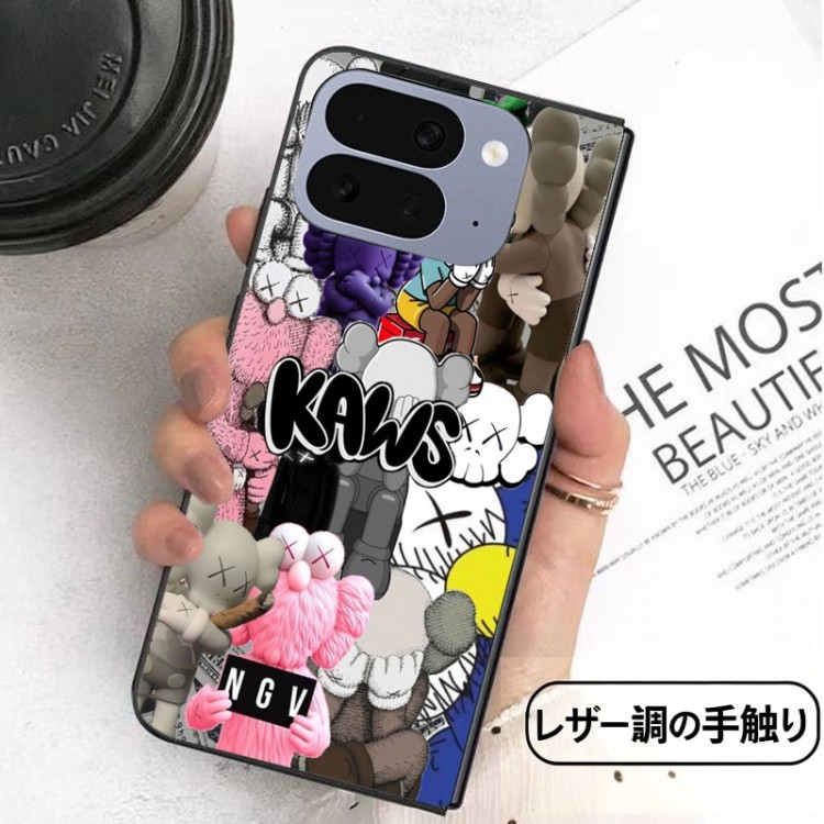 Kaws カウズiPhone ultra fold 折り畳みブランドケースメンズブランドスマホケース男女兼用かわいいsamsung z fold 8 7 6 5 4 flip8 7 6 5 4ケースカバー激安ブランド落下保護galaxy z flip3 4 5 6 7 8携帯カバーレディース