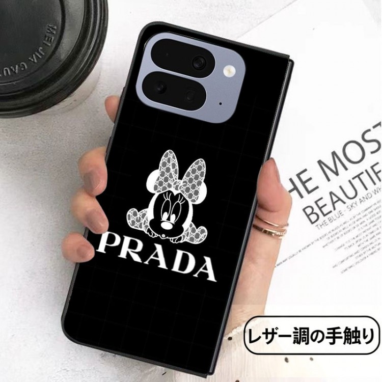 Prada プラダiPhone ultra 折り畳みブランドケース メンズ Galaxy z fold 5 4 3 6 7 8スマホケース男女兼用ハイブランドGalaxy z flip 5 4 3 6 7 8携帯ケースビジネス大人っぽい グーグル ピクセルPro 11 10 9 foldブランドスマホカバー