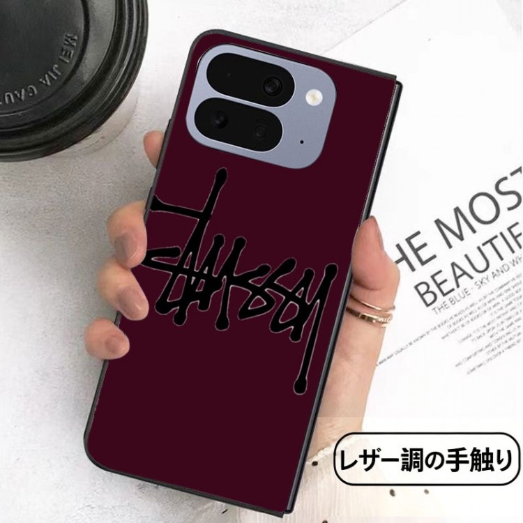Stussy ステューシーブランドアイフォン ultra 折り畳みスマホカバースムーズ 高級感 Google Pixel Pro 11 10 9 foldケースハイブランドかわいいsamsung z fold 8 7 6 5 4 flip8 7 6 5 4ケースカバー激安大人っぽい ギャラクシーz fold8 7 4 5 6ブランドスマホカバー