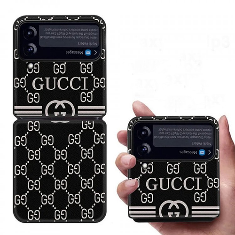 人気 ブランド グッチGalaxy Z Flip3/Flipスマホケース 折り畳み式 軽量型 クラシックモノグラム gucci ギャラクシーゼットフリップ3フルカバー 落下防止 レディース galaxy zflip3/flip保護ケース 耐衝撃 上質レザー メンズ 通勤