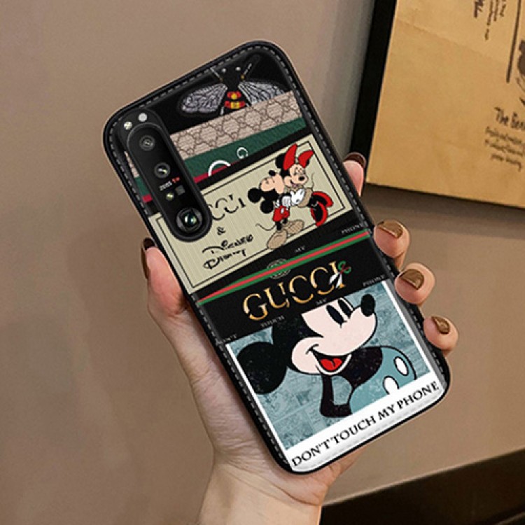 人気 グッチ iphone14/14+/14pro/14pro maxカバー GUCCI Xperia 5iii/10iii/1iiiカバーケース 漫画柄 ブランドタグ付き ファッション グッチコラボ ディズニー エクスペリア1IV/10 IVレザーケース 耐衝撃 オシャレ 高品質 カワイイ ミッキ柄 男女通用