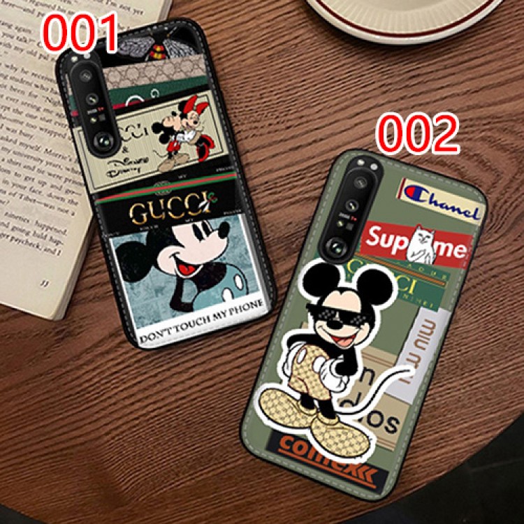 人気 グッチ iphone14/14+/14pro/14pro maxカバー GUCCI Xperia 5iii/10iii/1iiiカバーケース 漫画柄 ブランドタグ付き ファッション グッチコラボ ディズニー エクスペリア1IV/10 IVレザーケース 耐衝撃 オシャレ 高品質 カワイイ ミッキ柄 男女通用