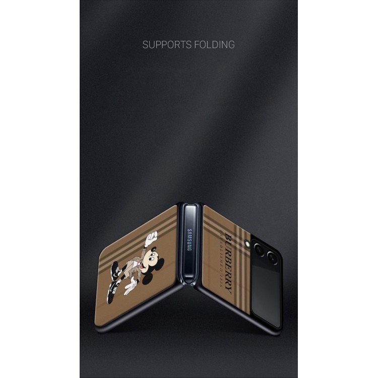 ハイブランドdior Galaxy Z Flip3 5Gスマホケース 可愛いミッキ柄 バーバリー コラボ Disney ギャラクシーz flip3携帯カバー 耐衝撃 ファッション グッチ Galaxy z flipケース 全面保護 シンプル 高品質
