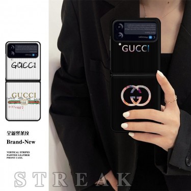 GUCCI ブランド ギャラクシー Z FLIP3スマホケース シンプル 高級 グッチ Galaxy Z Flip3カバー 落下保護 GALAXY Z Flipケース  おしゃれ 英字の柄 ファッション 男女兼用