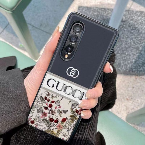 Gucci グッチブランドギャラクシーz flip4スマホカバースムーズ高級感galaxy z fold5ケースハイブランドブランドスマホケース男女兼用ハイブランドGalaxy z flip 5 4 3携帯ケースビジネス