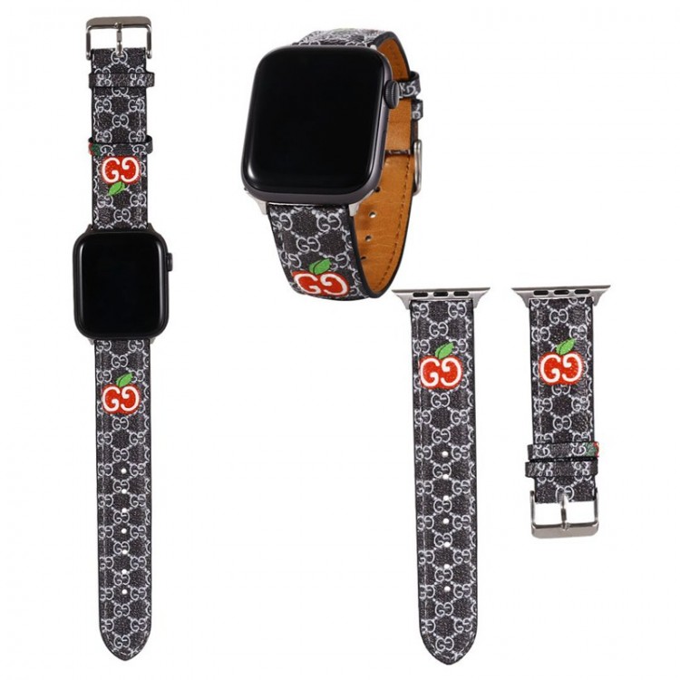 Gucci グッチブランド Apple Watch 9 ultra バンド 華奢革 交換バンド高級感 Apple Watch9 8 7  se2/6/5/4/3/2/1ベルト 軽量 フィット 通気性男性向けアップルウオッチ se2/7 8 9 スポーツベルト 上質ブランドiwatch 7 8 9 バンド 丈夫