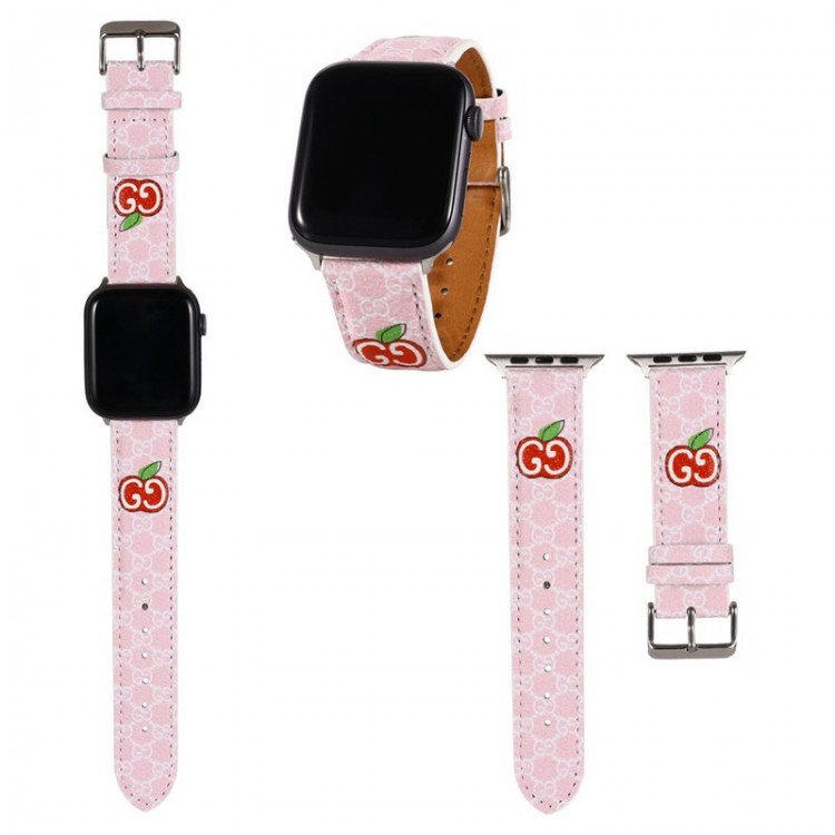 Gucci グッチブランド Apple Watch 9 ultra バンド 華奢革 交換バンド高級感 Apple Watch9 8 7  se2/6/5/4/3/2/1ベルト 軽量 フィット 通気性男性向けアップルウオッチ se2/7 8 9 スポーツベルト 上質ブランドiwatch 7 8 9 バンド 丈夫