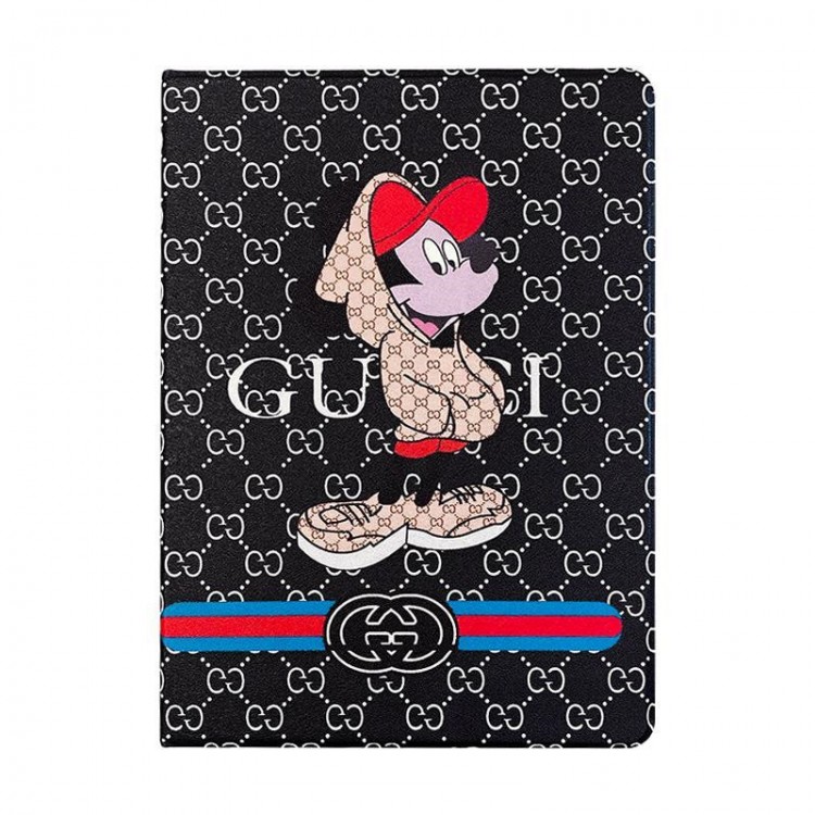 Gucci グッチブランド アイパッド10/9/8カバー 耐衝撃ハイブランド iPad AIR 5 6 2023世代ケース手帳型 ケースカワイイ ブランド アイパッドmini6 7保護カバー スタンドアイパッド ポロ12.9/11インチケースカバー多機能性