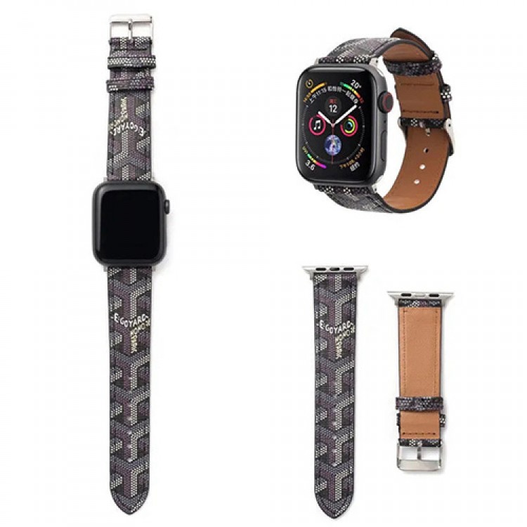 ブランド GOYARD Apple Watch 6/se 革バンド高級感ファッション アップルウォッチ 6 ベルト360度フェット耐久性  全モデル適応 メンズ  ファッション 人気  レディース 激安 高品質