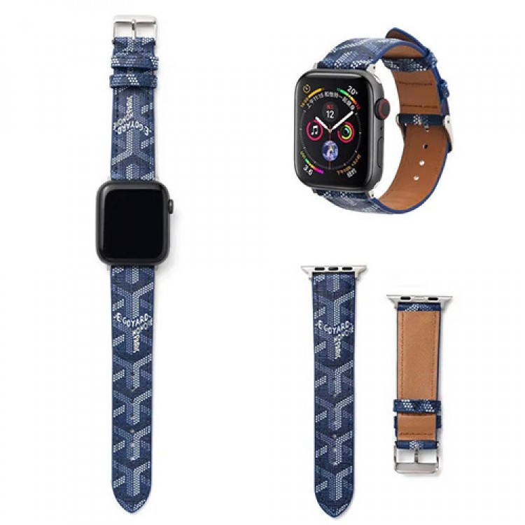 ブランド GOYARD Apple Watch 6/se 革バンド高級感ファッション アップルウォッチ 6 ベルト360度フェット耐久性  全モデル適応 メンズ  ファッション 人気  レディース 激安 高品質