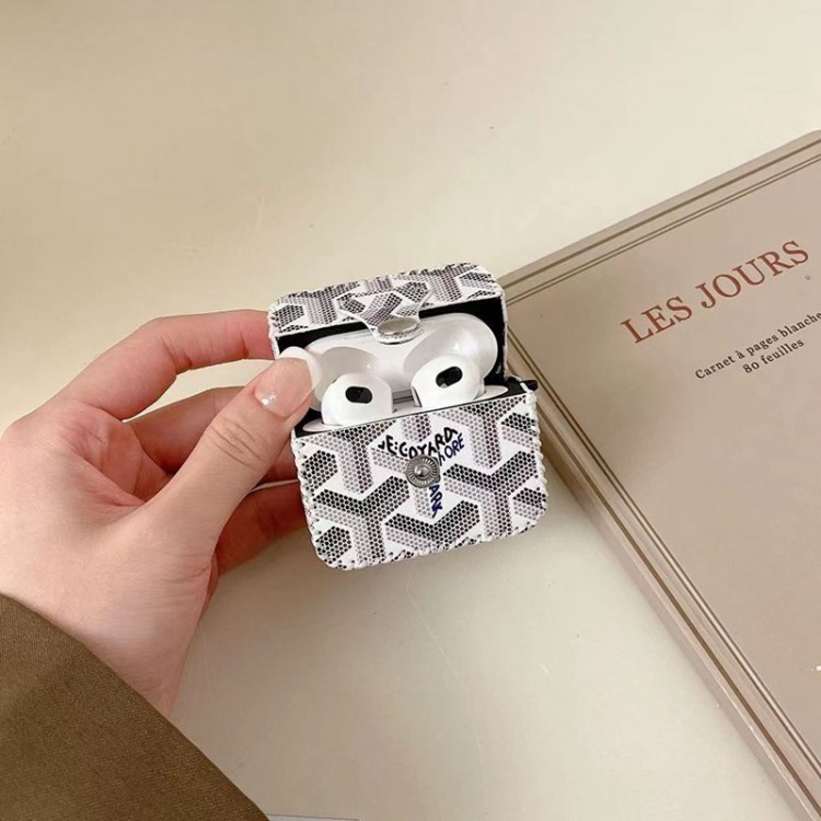 Goyard ゴヤール airpods pro2ケース ブランド 人気ブランドairpods 3/プロカバーパロディメンズ向けAirPods 3/2/1ケースブランドかっこいいブランド若者オシャレエアーポッズpro2/proケース耐衝撃