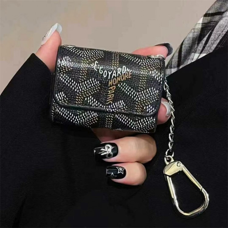 Goyard ゴヤールairpods 4 pro2 3カバー 軽量 紛失防止かわいいエアーポッズ4/3/2/1カバー個性 ゴヤール airpods 4 pro2 proケース ブランド 人気メンズ向けAirPods 4/3/2/1ケースブランドかっこいい