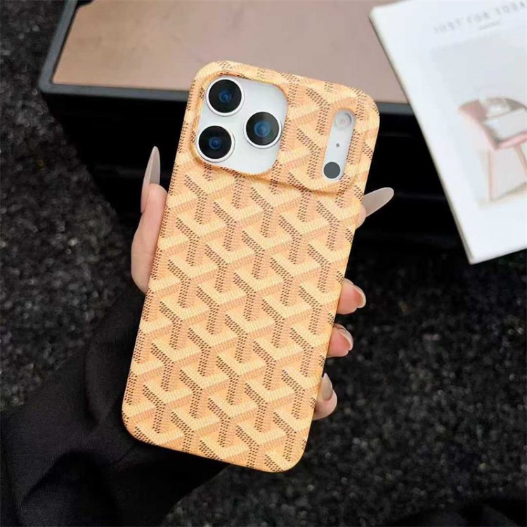 Goyard ゴヤールブランドiPhone16  17 pro 15 16pro max 16eケースメンズiPhone16 17 air 15pro max 16pro 13 12スマホカバー耐衝撃オシャレアップル17air 16e 15 pro max 16 plusケース全機種対応パロディ