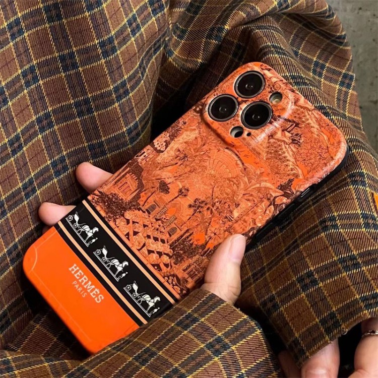 Hermes エルメスブランドiPhone16 15 14pro maxケースメンズiPhone16  15pro max 14pro 13 12スマホカバー耐衝撃オシャレアップル16 15/14 pro max plusケース全機種対応パロディ